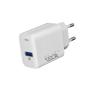 Сетевое Зарядное Устройство Ridea RW-18123 Rapid USB QC 18W с кабелем Micro-USB, White