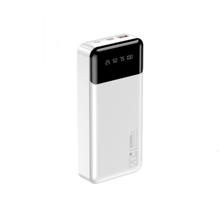 Универсальная мобильная батарея Power Bank XO PR192 PD20W / QC18W digital light display 20000 mAh, White
