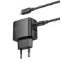 Сетевое зарядное устройство Hoco CS61A 1USB / 1USB-C PD / QC 30W кабель Type-C to Lightning, Black