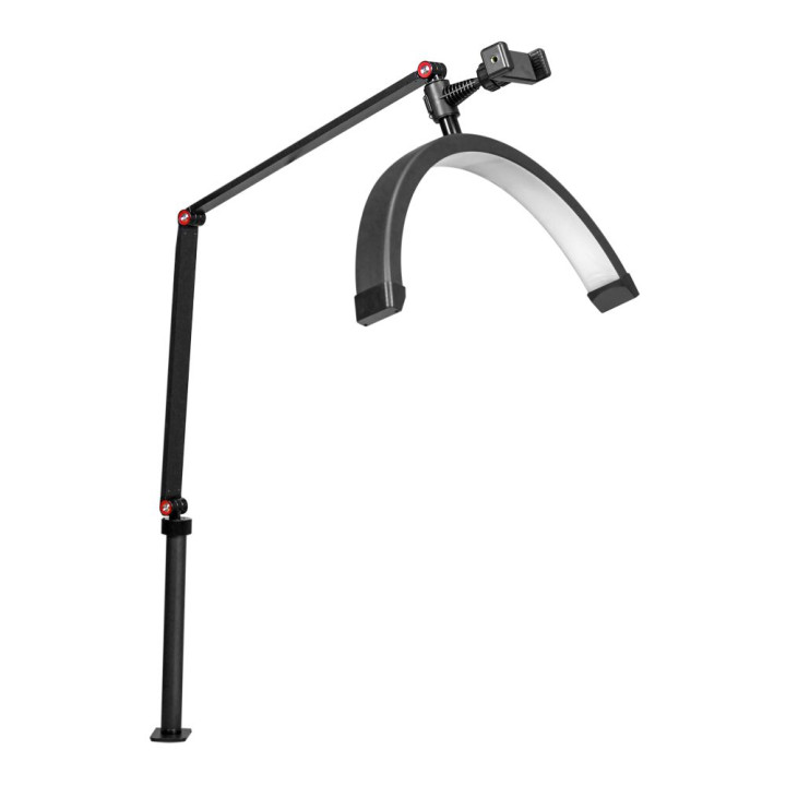 LED Лампа Moon на струбцине M3X 16" с регулировкой яркости и режимов температуры EU, Black