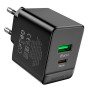 Сетевое Зарядное Устройство Borofone BAS14A 1USB / 1Type-C 20W, Black