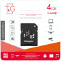Карта памяти T&G microSDHC 4Gb Class 10 + Adapter SD