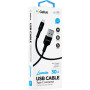 Кабель USB Gelius Lumin Lamp GP-UC100C USB-A to Type-C 2m (30W), Black
