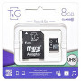 Карта памяти microSDHC T&G 8Gb (UHS-1)(Class 10) + Adapter SD