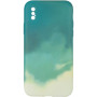 Чехол-накладка Watercolor Case для Apple iPhone X зеленый