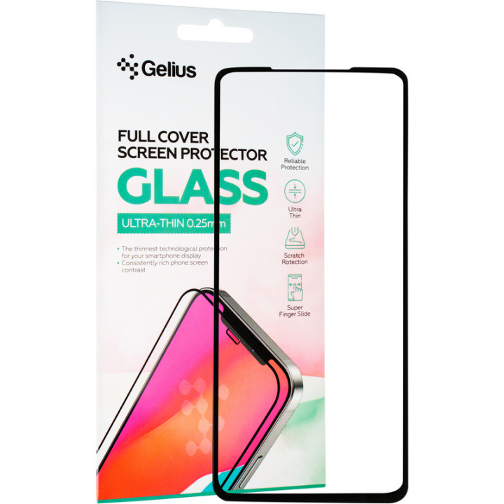 Защитное стекло Gelius Full Cover Ultra-Thin 0.25mm для Xiaomi Mi 10T Lite, Black