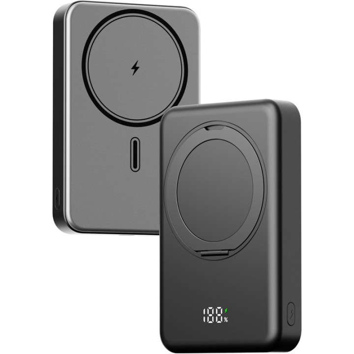 Power Bank с беспроводной зарядкой Gelius HOLDIX GP-PBW302 15W 10000mAh, Black