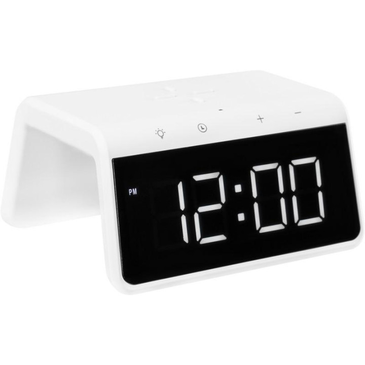 Умные часы Gelius Pro Smart Desktop Clock Time Bridge GP-SDC01, White с функцией беспроводной зарядки