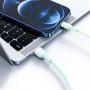 Data - кабель XO NB212 USB - Lightning 2.1A 1m, Green