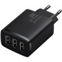 Сетевое зарядное устройство 3USB Baseus Compact Charger 17W (CCXJ020101), Black