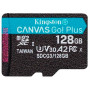 Карта памяти microSDXC Kingston Canvas Go Plus A2 V30 128Gb  (UHS-1 U3) (R-170Mb/s)