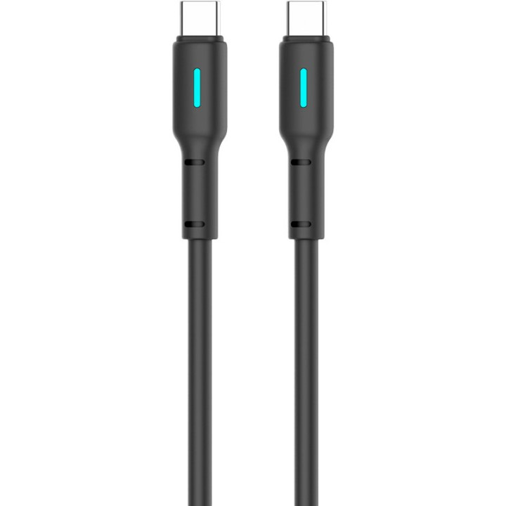 Кабель USB Gelius Lumin Lamp GP-UC100 Type-C to Type-C 2m (60W), Black