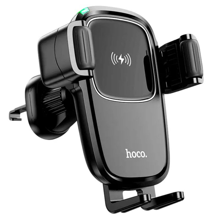 Автомобильный держатель HOCO HW1 15W 2A с функцией беспроводной зарядки, Black