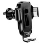 Автомобильный держатель HOCO HW2 15W 2A с функцией беспроводной зарядки, Black