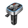 FM-модулятор + автомобильное зарядное устройство Borofone BC32 Sunlight, Black