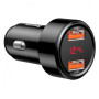 Автомобильное зарядное устройство Baseus (CCMLC20A-01) 6A, 2 USB, Black