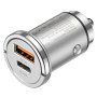 Автомобільний зарядний пристрій для Hoco NZ10 PD45W / QC3.0 ( 1 Type-C / 1 USB ) без кабеля, Steel gray 