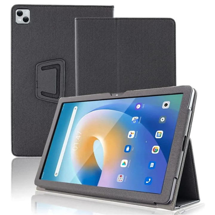 Чехол - книжка Textile Leather Case with Stand для Blackview Oscal Pad 13, Black
