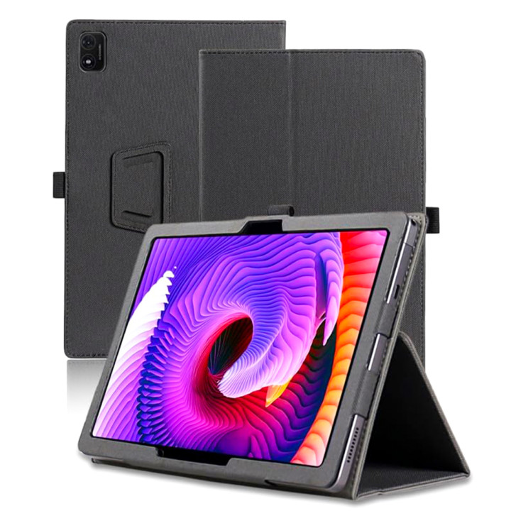Чехол - книжка Textile Leather Case with Stand для Blackview Oscal Pad 15, Black