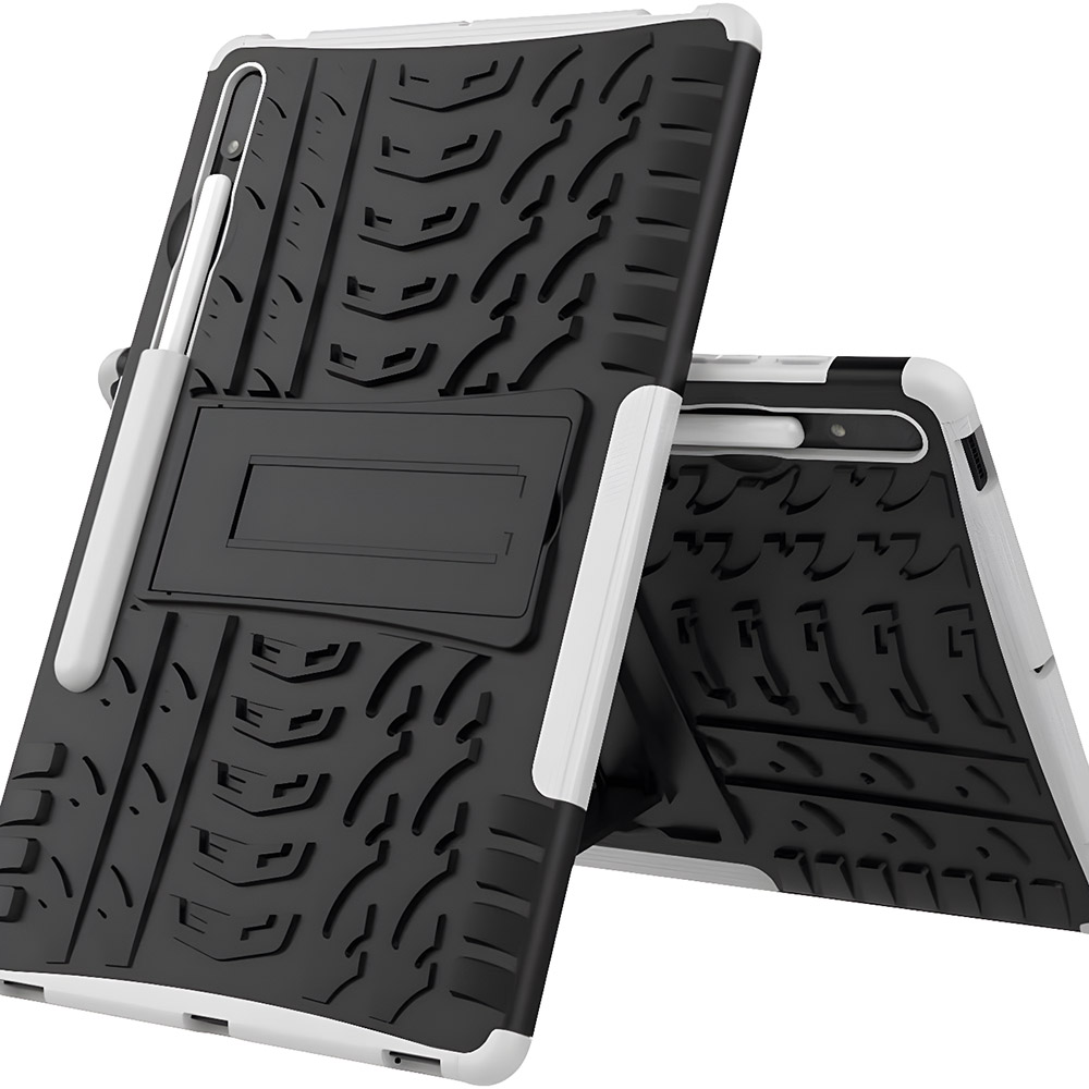 Бронированный чехол Armored Case для Samsung Galaxy Tab S7 / S8 (T870) белый