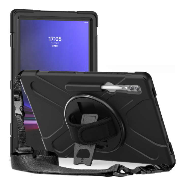 Чехол Armor Rotating Bracelet для Samsung Galaxy Tab S9 Plus / Tab S10 Plus с поворотным кронштейном и ремнем