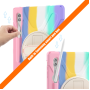 Чехол Armor Rotating Bracelet для Samsung Galaxy Tab S9 Plus / Tab S10 Plus с поворотным кронштейном и ремнем разноцветный