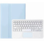 Чохол із Bluetooth - клавіатурою Magnet Flip Cover для Samsung Galaxy Tab S11 Ultra з RGB підсвіткою, тачпадом та мишкою блакитний