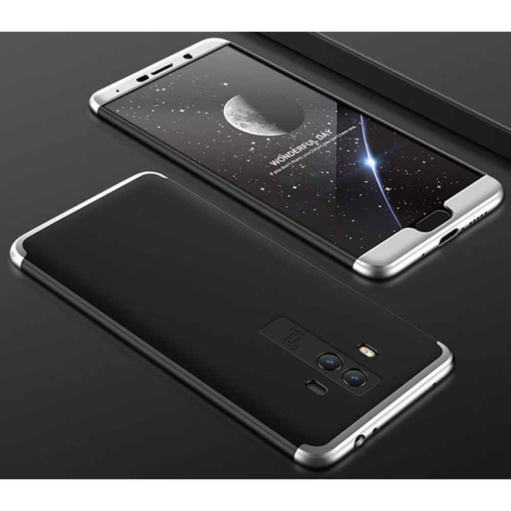 Чехол-накладка GKK 360ᵒ для Huawei Mate 10 серебряный