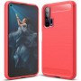 Чехол накладка Polished Carbon для Huawei Honor 20 Pro красный