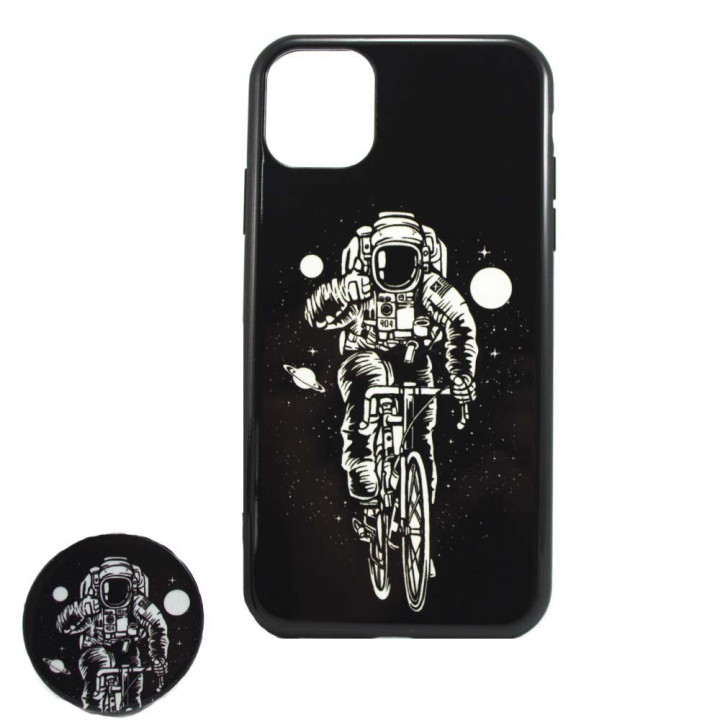 Чехол-накладка Space Silicon Case + Popsocket для Apple iPhone 11 Pro