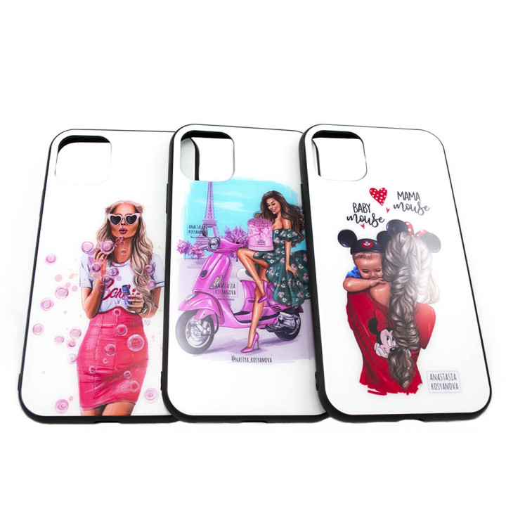 Чехол-накладка Glass Case Girls для Apple iPhone 11