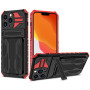 Чехол-накладка Ricco Armor Card Case для Apple iPhone 13 Pro красный