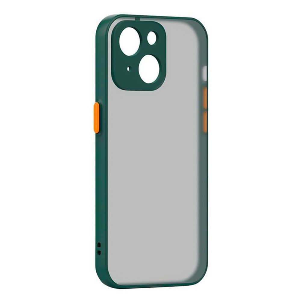 Чехол-накладка TPU Color Matte Case для Apple iPhone 14 темно-зеленый