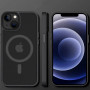 Матовый чехол - накладка Magsafe TPU+PC для Apple iPhone 15 с металлическими кнопками