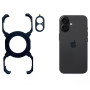 Чехол Metal Bamper with Ring для iPhone 16 с защитой на камеру