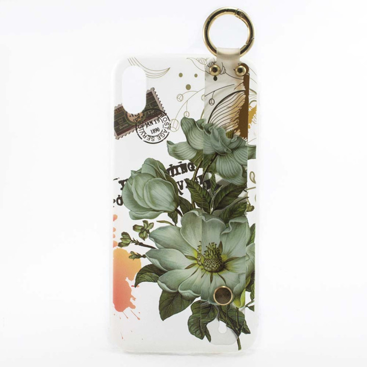 Силиконовый чехол накладка Epik Flowers для Apple Iphone X / XS