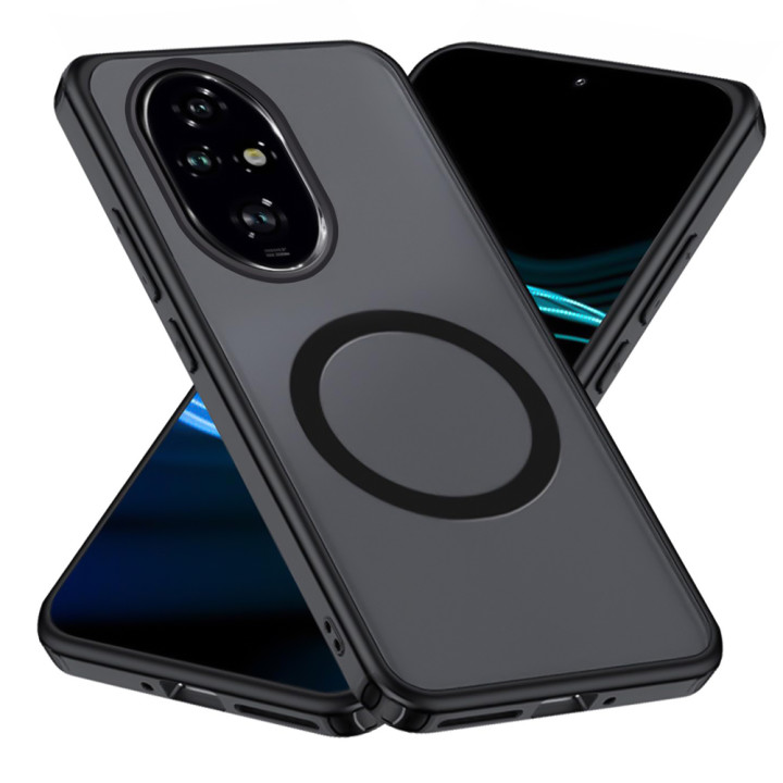 Чехол Omeve Glass Ring для Honor 200 Pro с магнитным кольцом