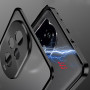 Противоударный чехол Metal Glass для Honor 200 с металлической рамкой на камеру черный