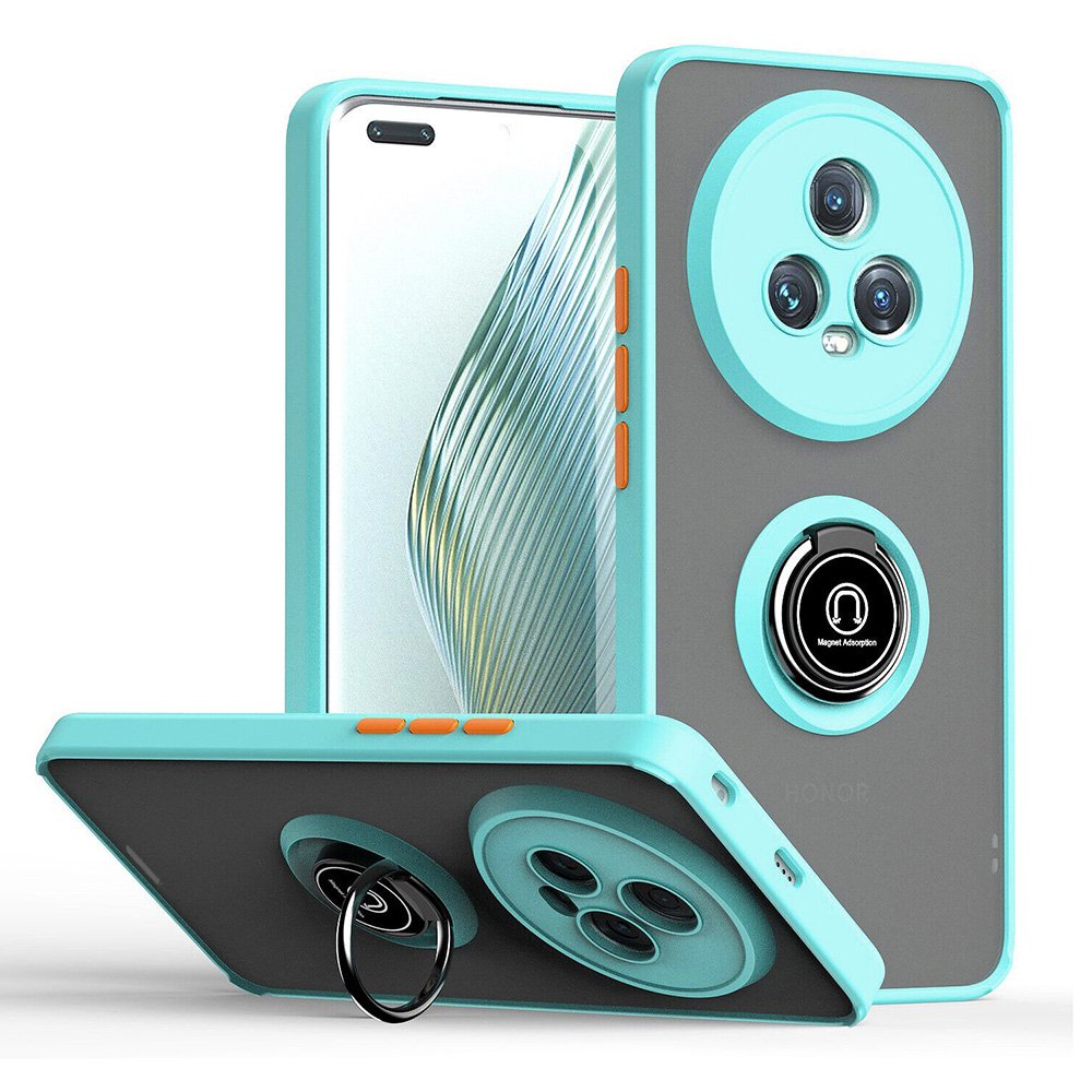 Чехол накладка TPU Color Matte Ring для Honor Magic5 голубой