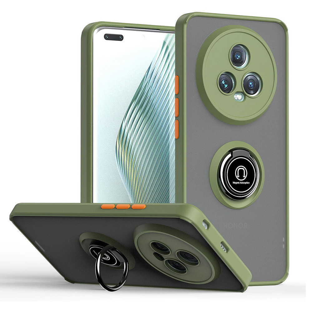 Чехол накладка TPU Color Matte Ring для Honor Magic5 оливковый