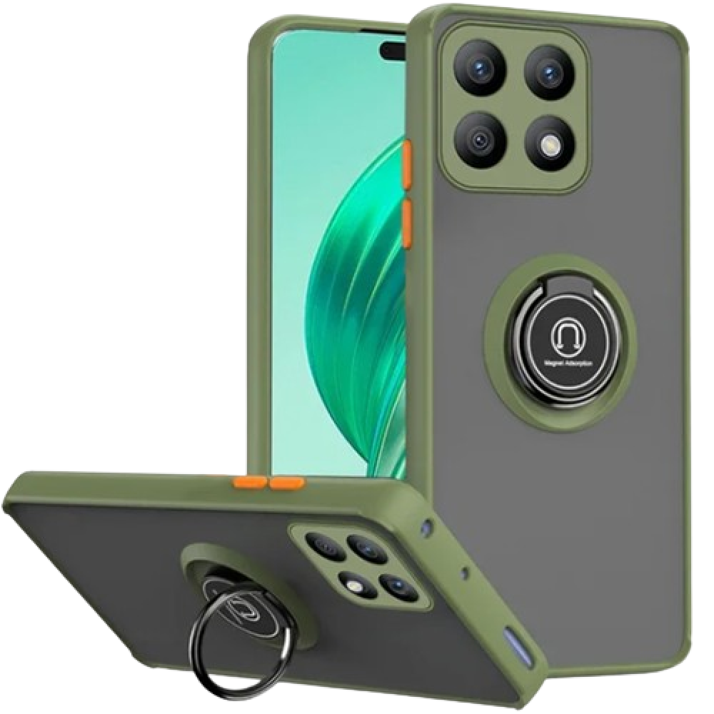 Чехол - накладка TPU Color Matte Ring для Honor X8A​ оливковый