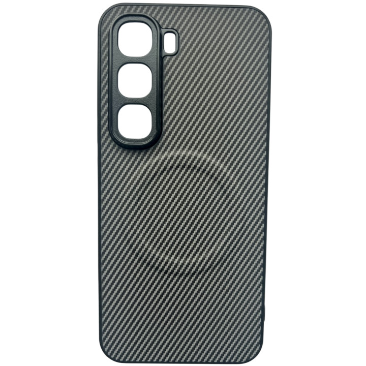 Чехол Carbon Shield with Ring для Infinix Hot 60 Pro+ с поддержкой беспроводной зарядки