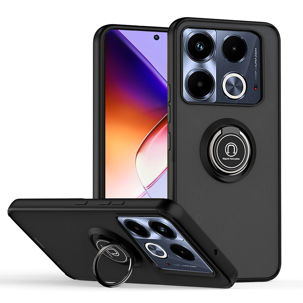 Чехол - накладка TPU Color Matte Ring для Infinix Note 40 Pro черный