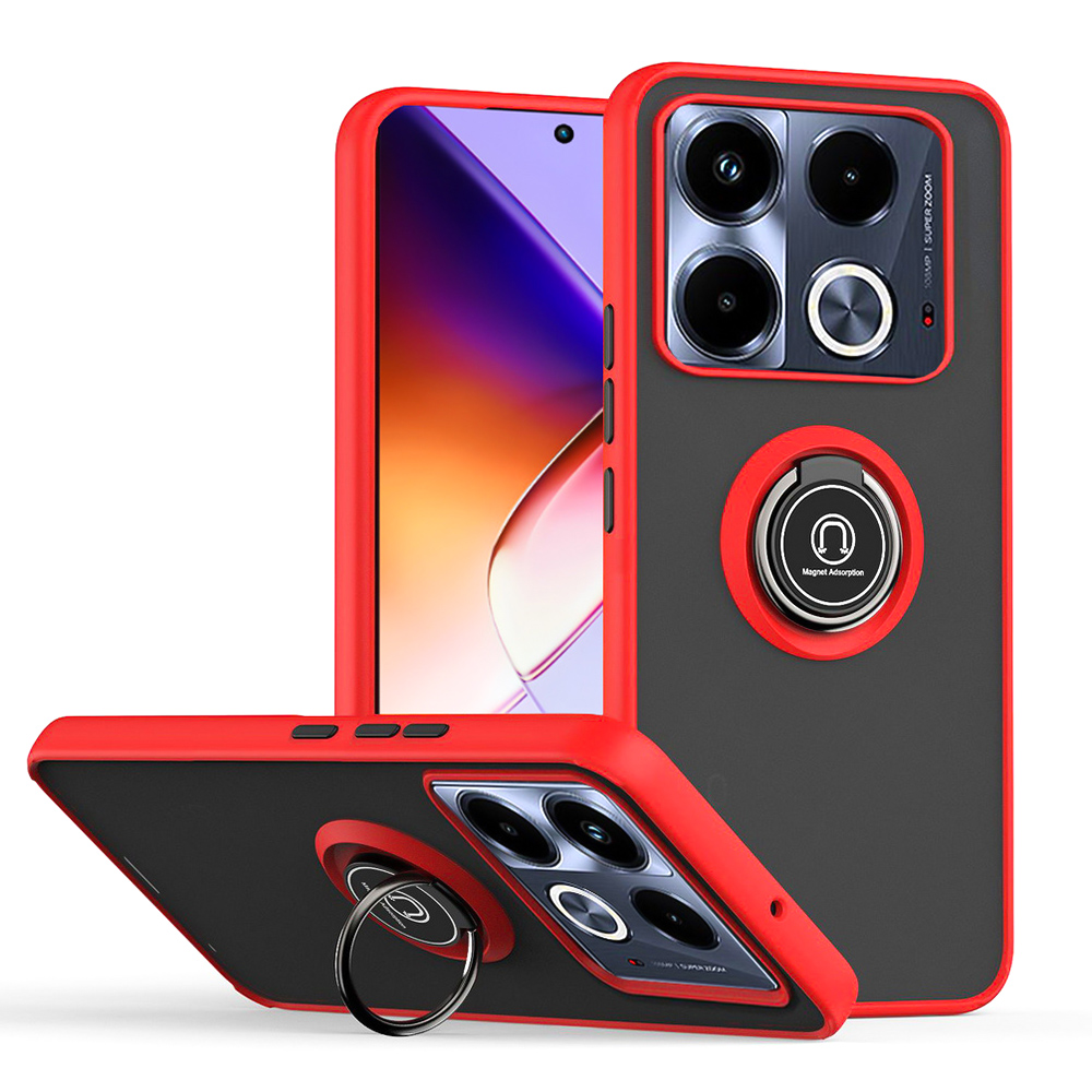 Чехол - накладка TPU Color Matte Ring для Infinix Note 40 красный