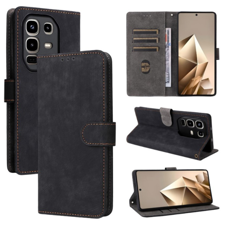 Чехол книжка Velvet Leather Case для Infinix Note 50 Pro+ с отделением для карт