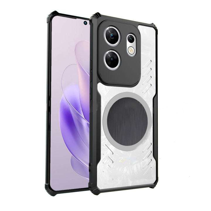 Чехол - накладка Acryl Cooling Armor для Infinix Zero 30 4G с магнитной пластиной, Black