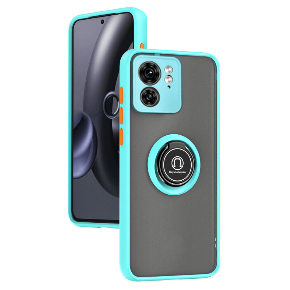 Чехол - накладка TPU Color Matte Ring для Motorola Edge 40 голубой