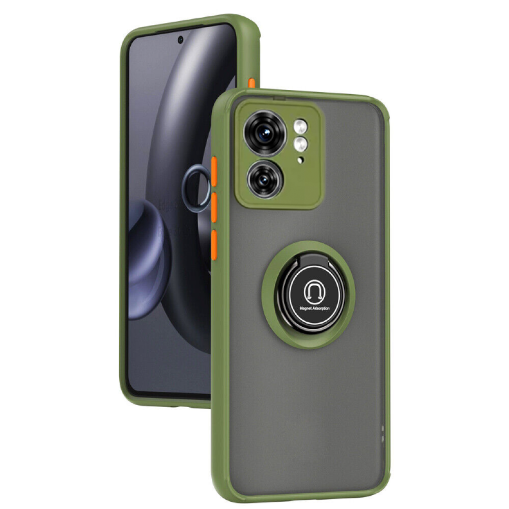 Чехол - накладка TPU Color Matte Ring для Motorola Edge 40 оливковый