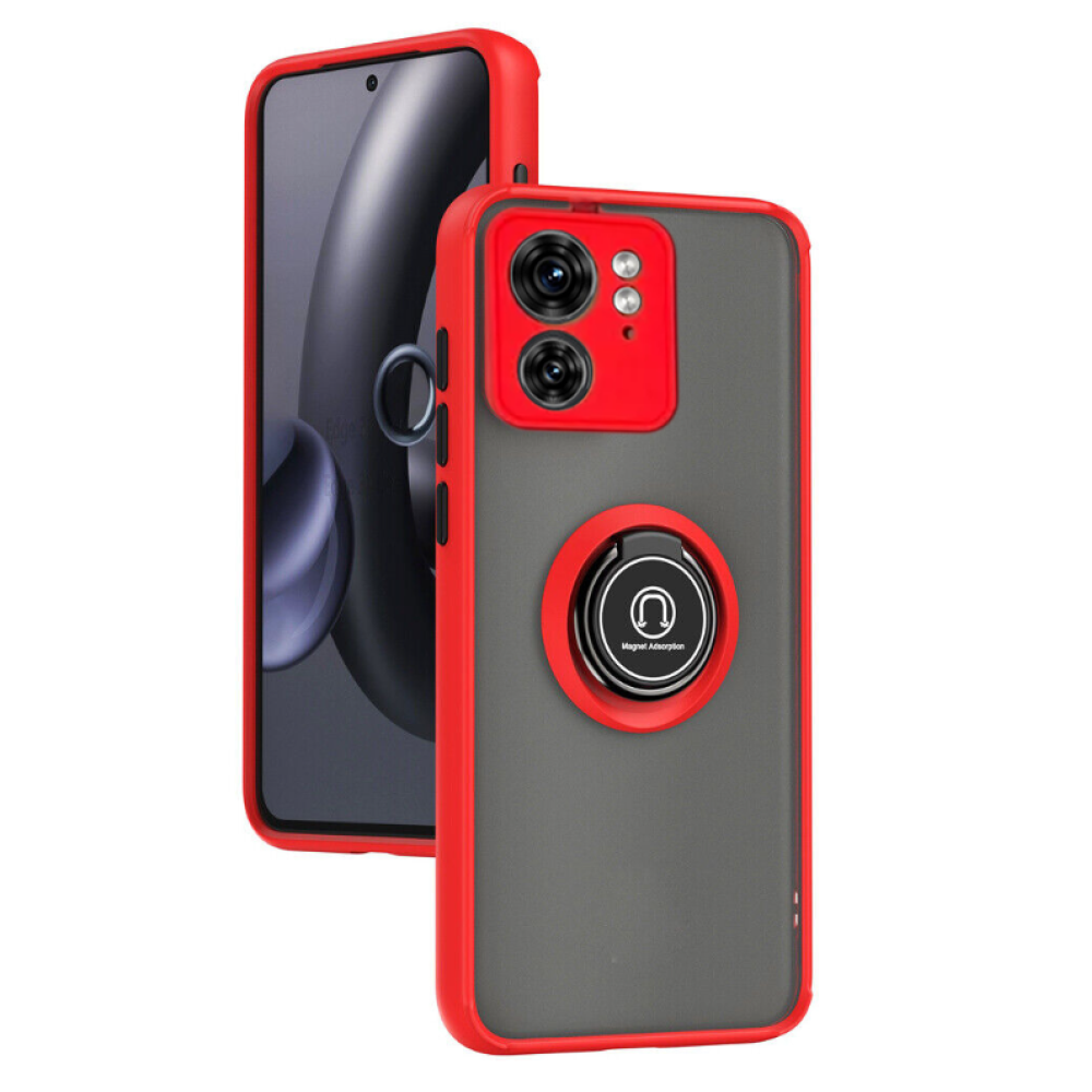 Чехол - накладка TPU Color Matte Ring для Motorola Edge 40 красный