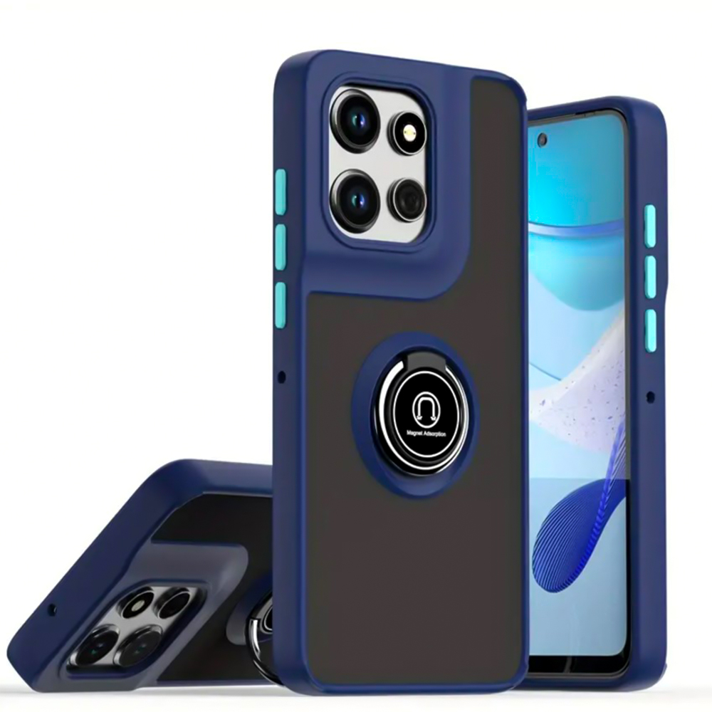 Чехол - накладка TPU Color Matte Ring для Motorola Moto G15 / G15 Power синий